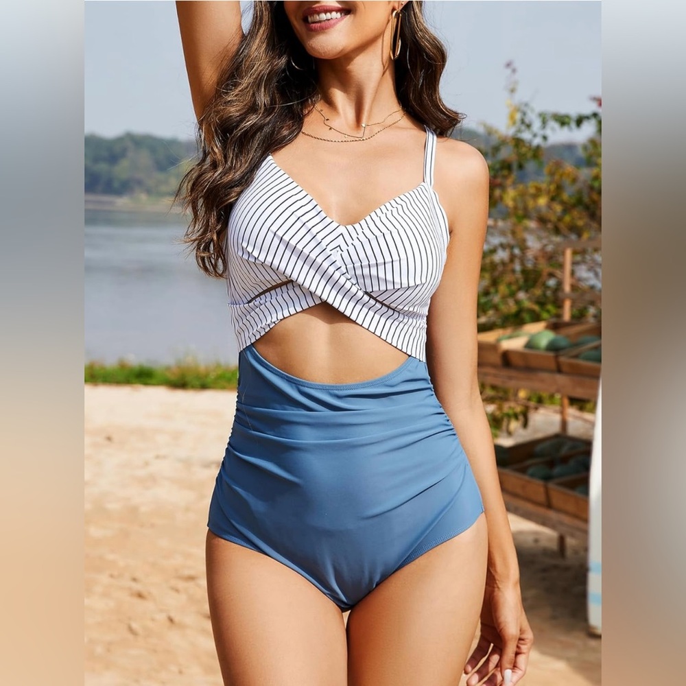 American Trends Swimsuit Women One Piece Tummy Control Bathing Suit for Women - Picture 5 of 8